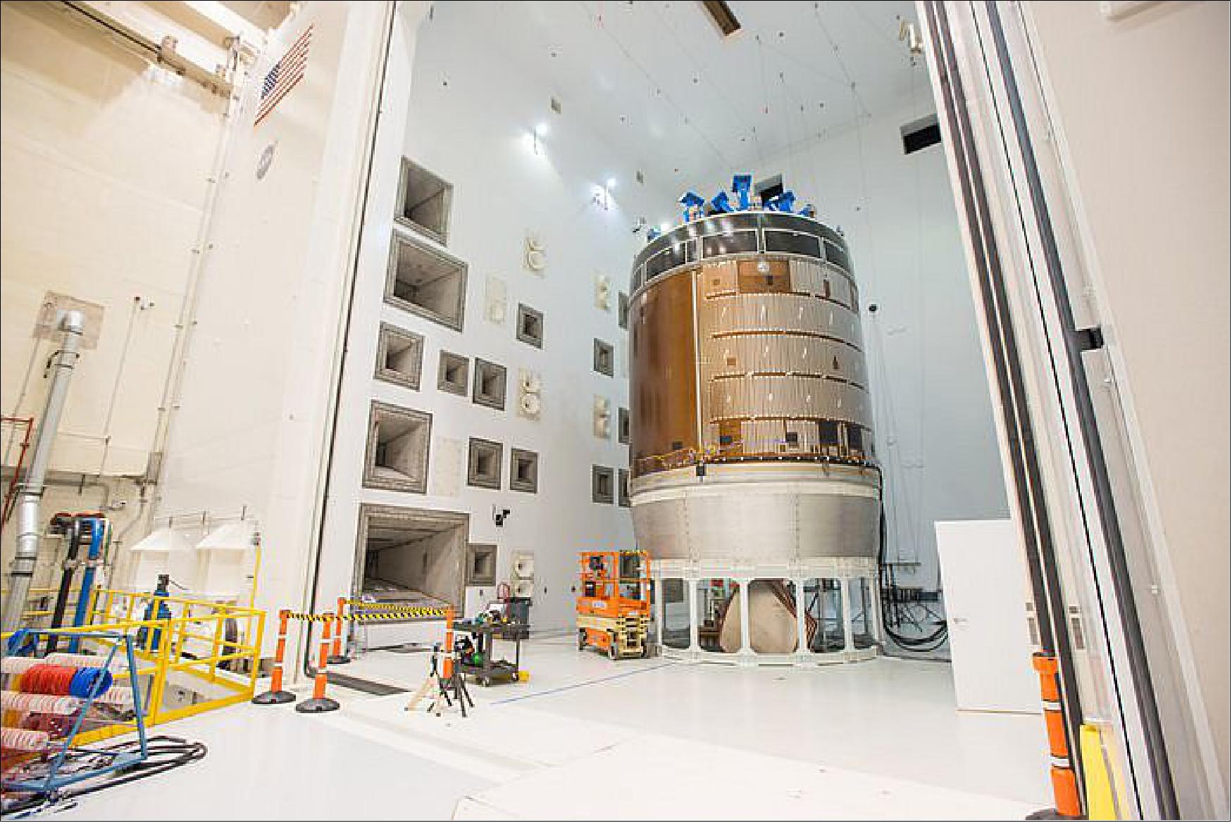 Figure 75: Photo of the European Structural Test Article which undergoes testing in NASA's acoustic test facility in Plum Brook, Ohio, USA (image credit: NASA)