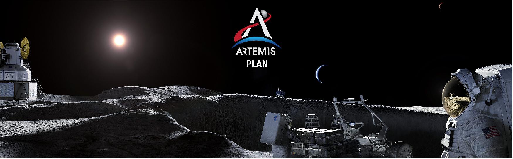 Figure 34: Following a series of critical contract awards and hardware milestones, NASA has shared an update on its Artemis program, including the latest Phase 1 plans to land the first woman and the next man on the surface of the Moon in 2024 (image credit: NASA)