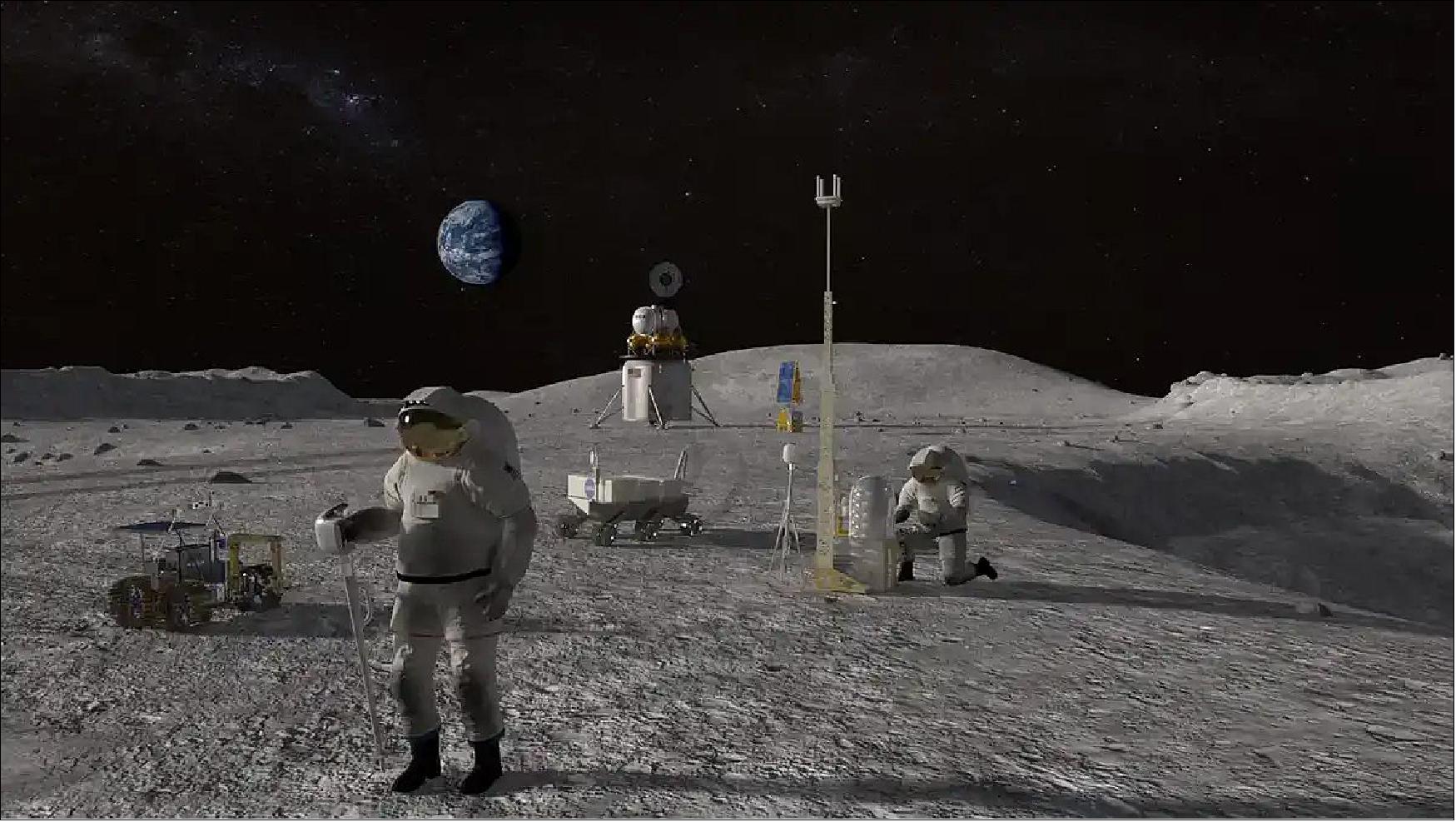 Figure 20: Artist's concept of Artemis astronauts performing research on the lunar surface (image credit: NASA)