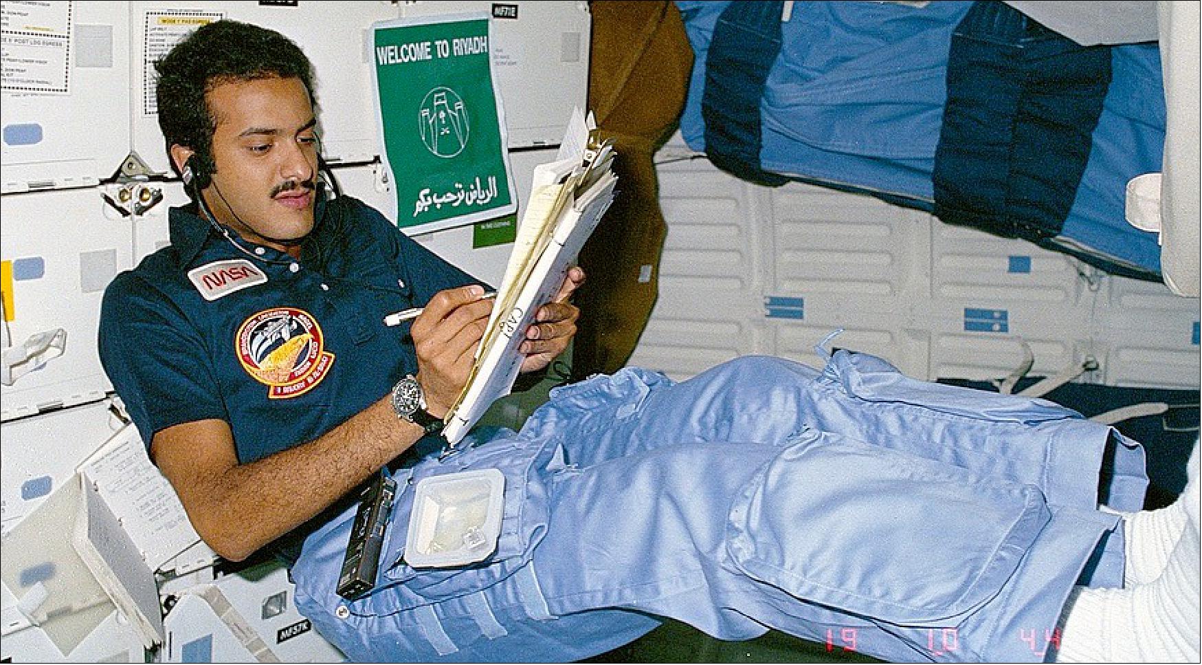 Figure 5: Sultan bin Salman Al Saud, a member of the Saudi royal family, flew to space on a shuttle mission in 1985 and is to date the only person from Saudi Arabia to go to space (image credit: NASA)