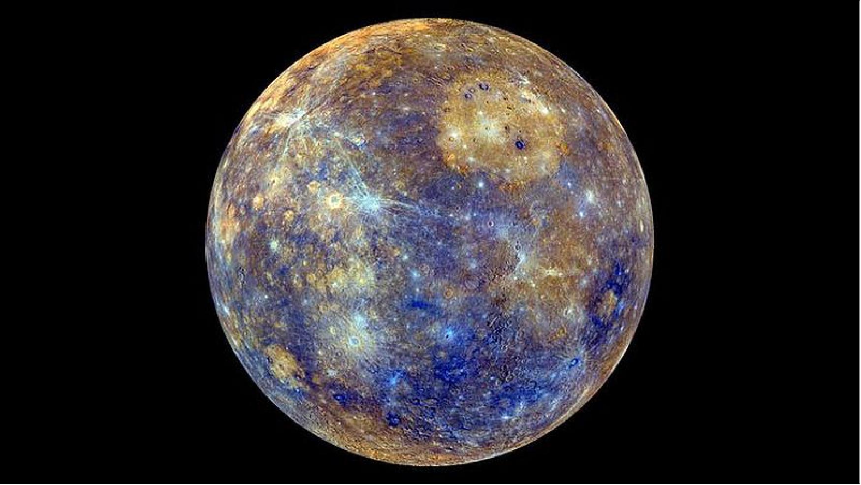 Figure 1: Messenger's iridescent Mercury (image credit: NASA, JHU/APL, Carnegie Institution, Washington) 11)