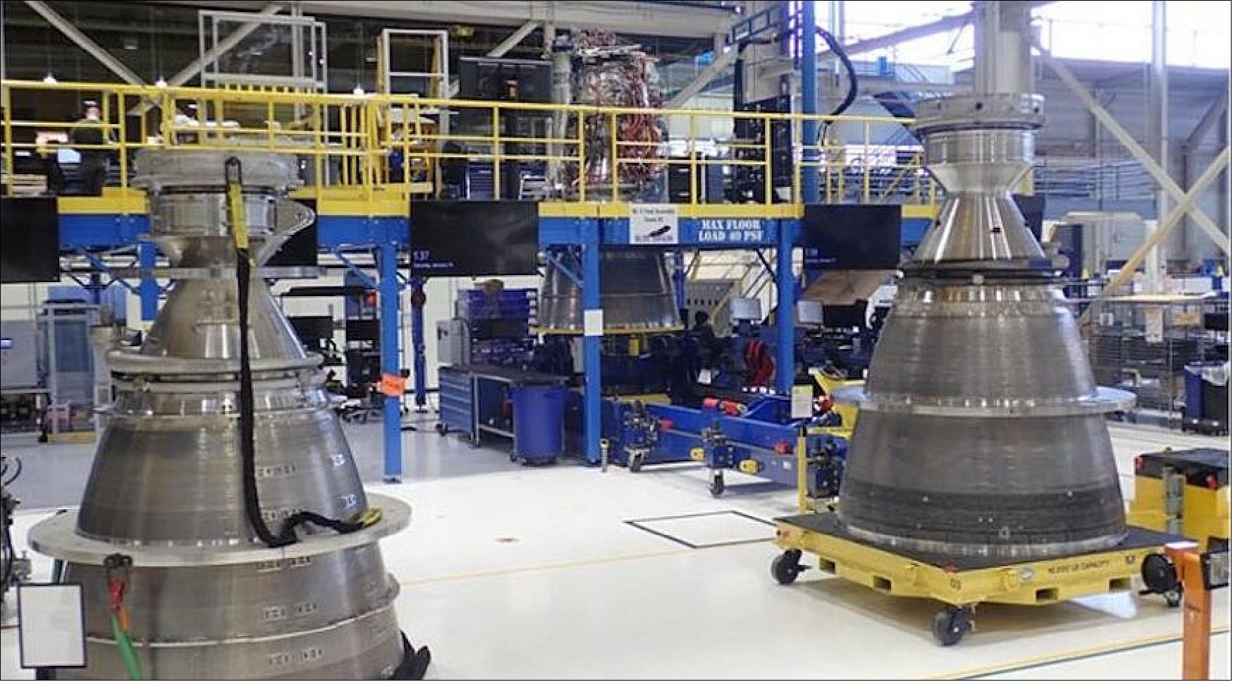 Figure 2: Blue Origin’s BE-4 engines for ULA’s Vulcan launch vehicle sit at the build stand (image credit: @ToryBruno)