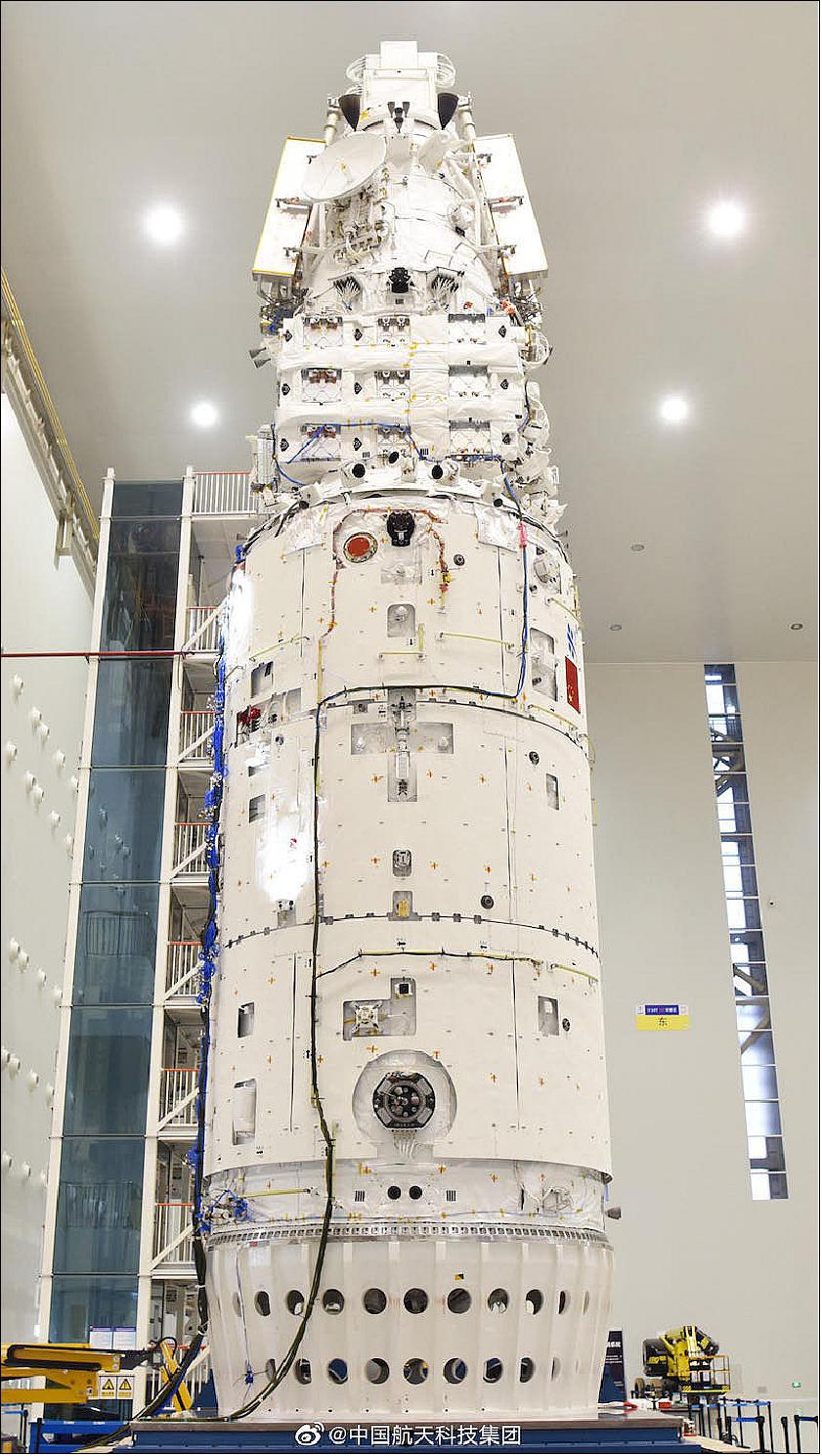 Figure 12: The Wentian module before launch to China’s space station (image credit: CASC)