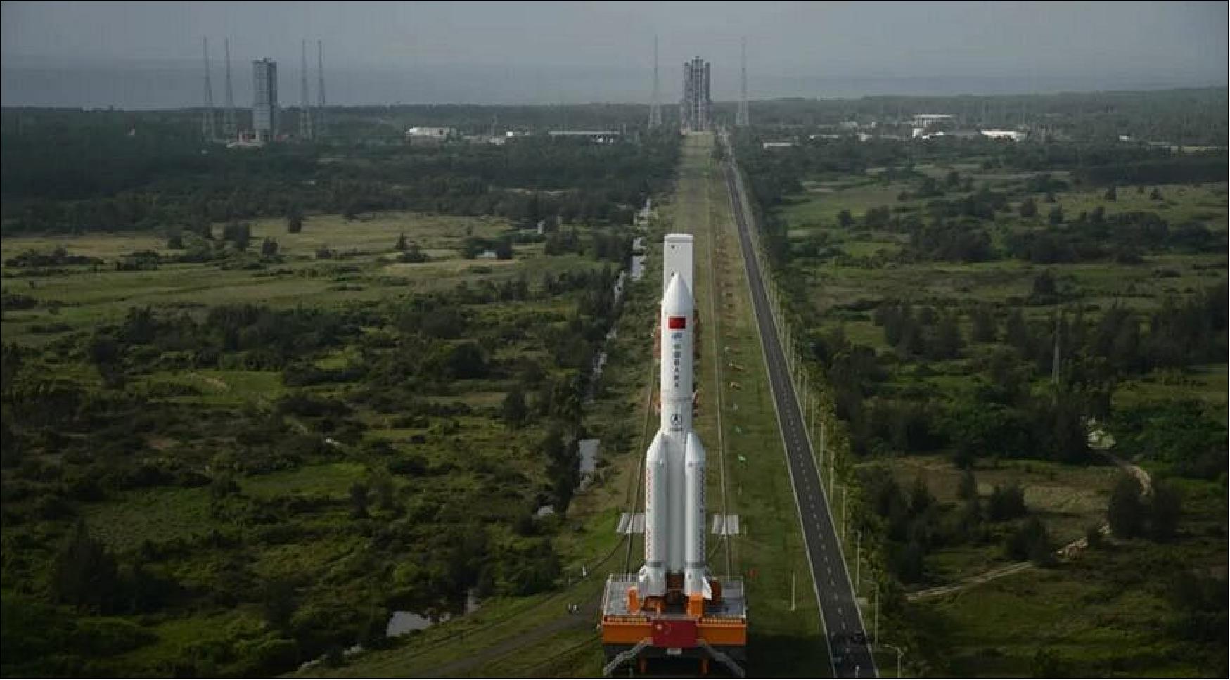 Figure 8: Rollout of the first Long March 5B to the pad at Wenchang, South China in April 2020 (image credit: CASC)