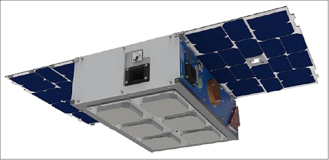 Figure 4: Artist's rendition of the deployed CICERO 6U CubeSat (image credit: Tyvak)