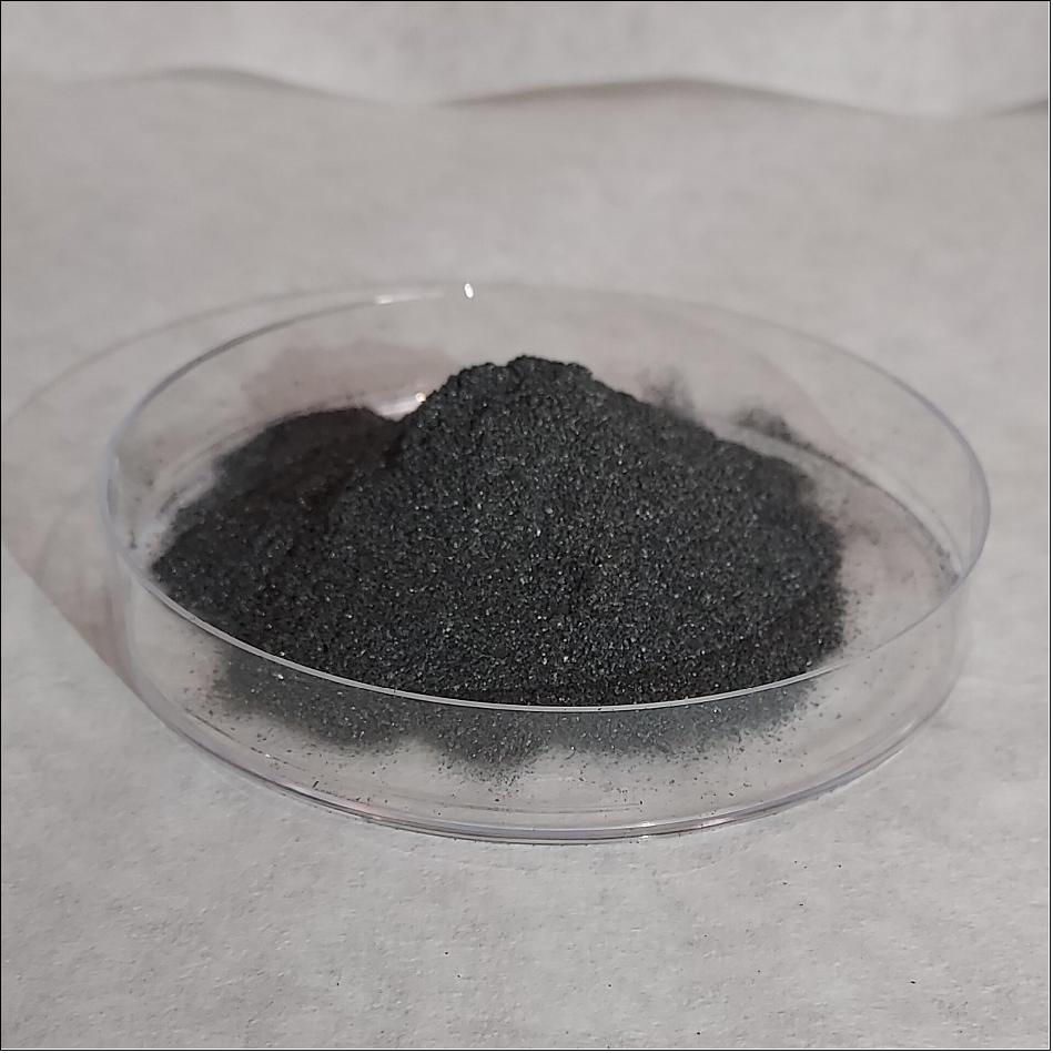 Figure 2: Graphene powder for use as the main active material in Lithium-ion batteries in ESA's COORAGE project (image credit: Pleione Energy)