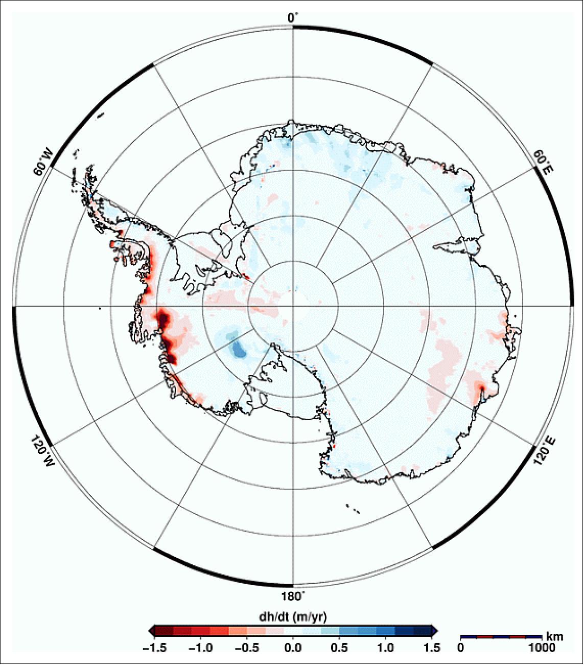 Figure 78: Antarctic ice-sheet change (image credit: Alfred Wegener Institute)