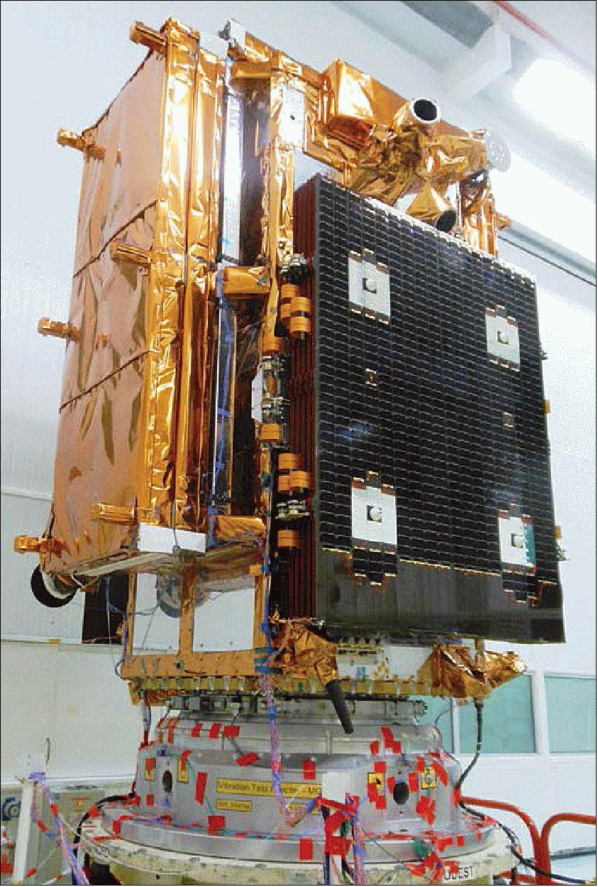 Photo of the Sentinel-1A spacecraft during functional tests