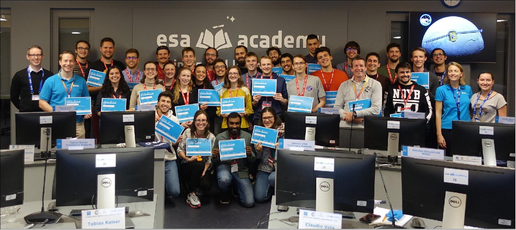 Figure 51: University students participating in the Concurrent Engineering Challenge 2019 from the ESA Education Training Centre (image credit: ESA)