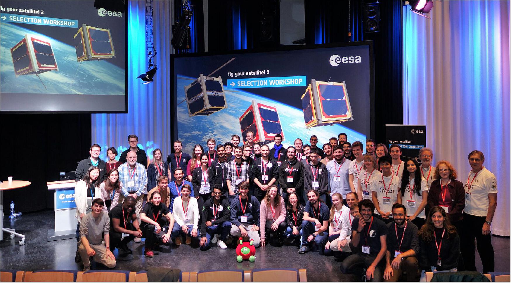 Figure 110: Photo of the participants at the 'Fly your Satellite! 3rd Selection Workshop (photo: ESA)