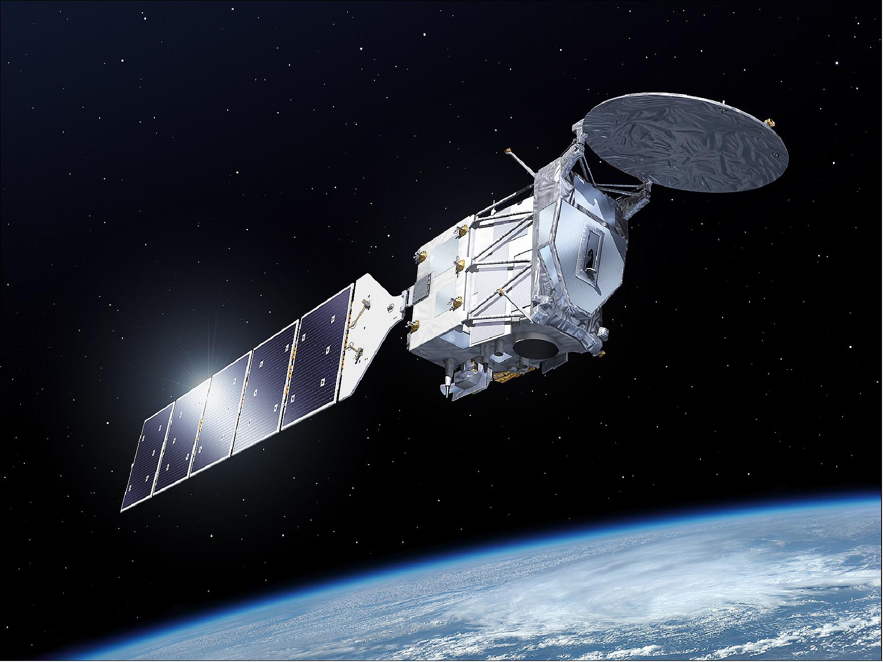 EarthCARE spacecraft rendition