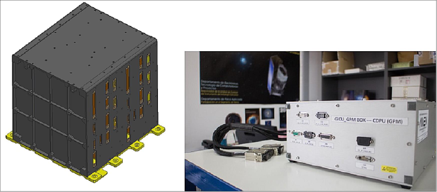 Figure 55: Left: NI-ICU mechanical design, Right: EBB of the CDPU board (image credit: Euclid Consortium/NISP team)
