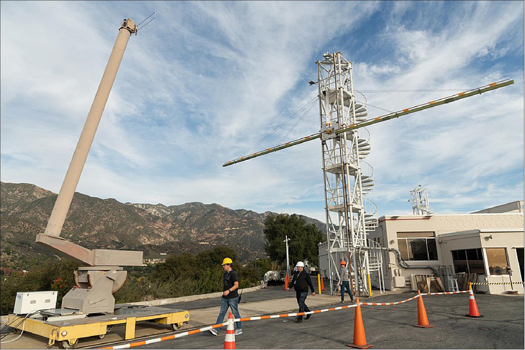 Figure 25: Engineers test one of two high frequency radar antennas for Europa Clipper's REASON instrument on a hilltop at NASA's Jet Propulsion Laboratory (image credit: NASA/JPL-Caltech)