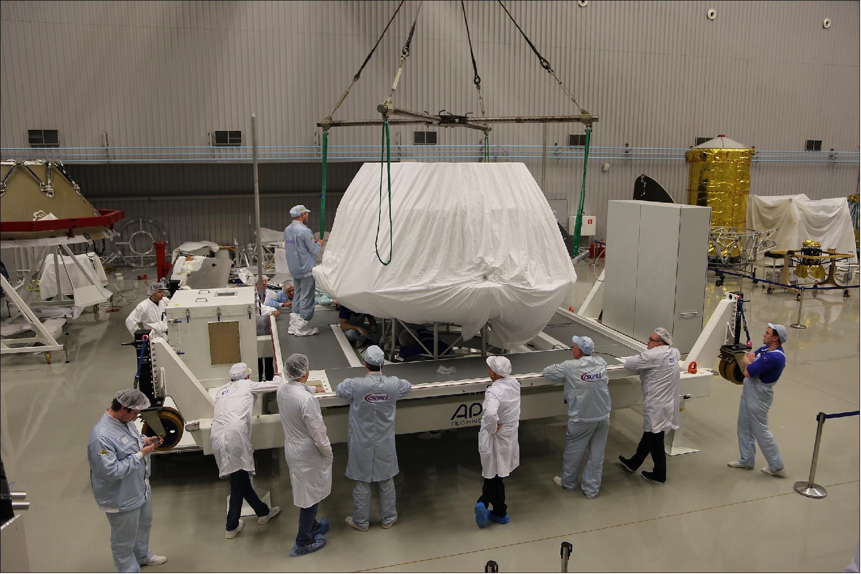 Figure 73: ExoMars surface platform packed for Europe (image credit: Roscomos/Lavochkin)