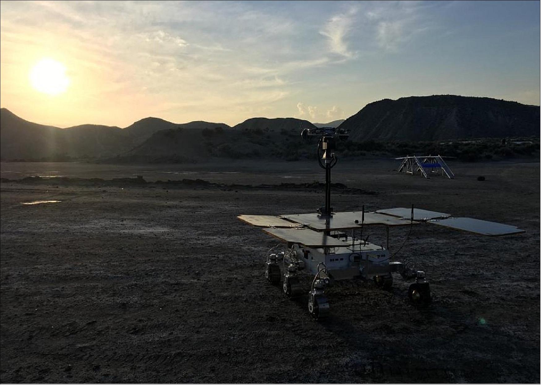 Figure 81: ExoMars rover field trials in the Tabernas desert in Spain (image credit: Airbus/ESA)