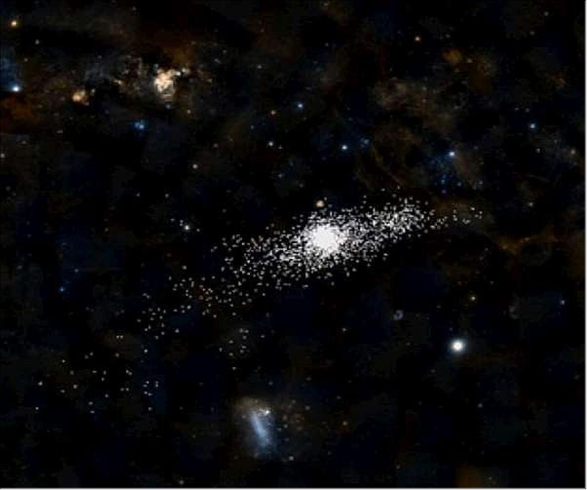Figure 40: A team of astrophysicists led by Princeton University's Luke Bouma has confirmed that open cluster NGC 2516, also known as the Southern Beehive, extends at least 1,600 light-years — 500 parsecs — from tip to tip. To an Earth-based stargazer, that would look as big as 40 full moons, side by side, stretching across the sky (image credit: Princeton University)