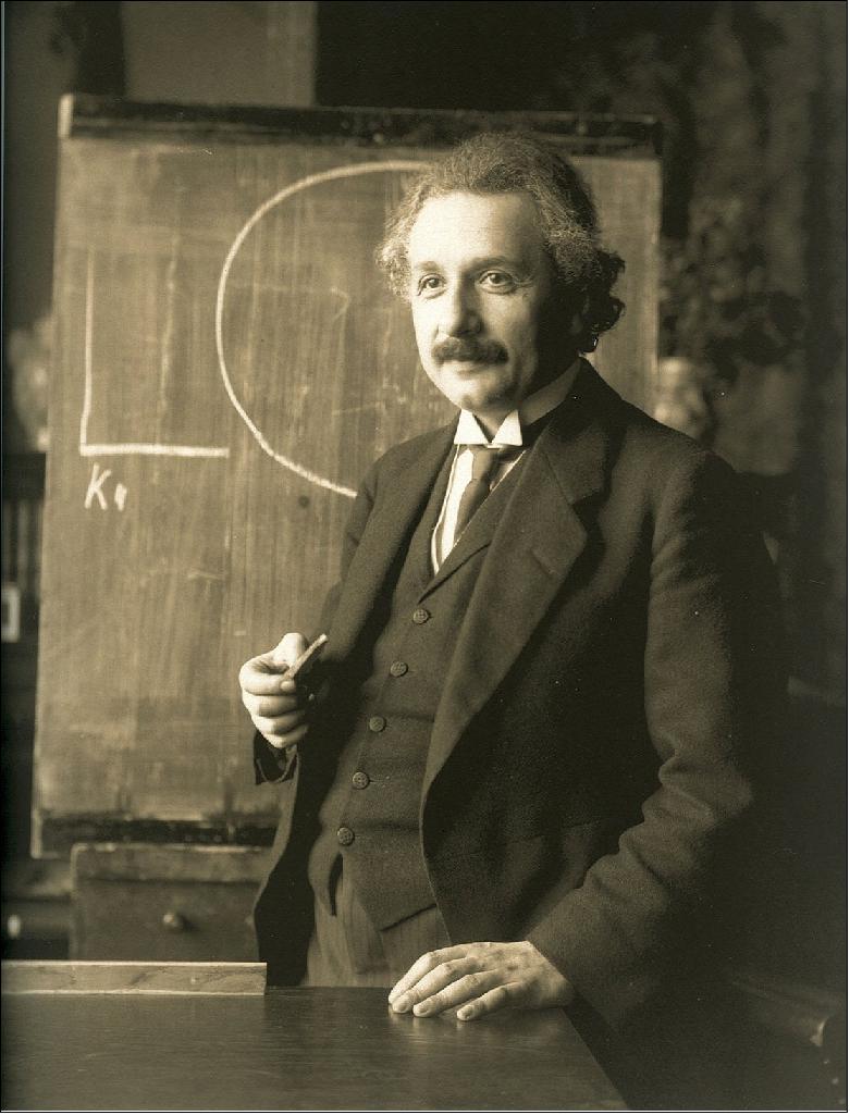Figure 65: Albert Einstein lecturing in Vienna in 1921 (image credit: Public domain)