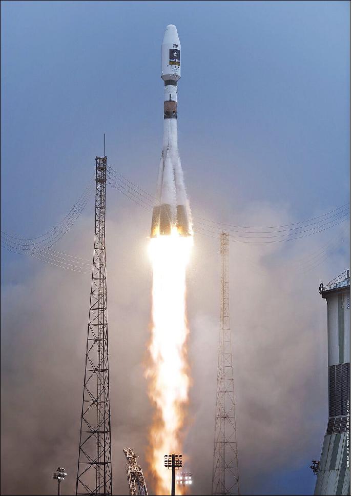 Figure 20: Launch of VS-01, first Soyuz ST-B/Fregat-MT flight from Europe's Spaceport in French Guiana, on 21 October 2011, carrying the first two satellites of Europe's Galileo navigation system (image credit: ESA/CNES/Arianespace)