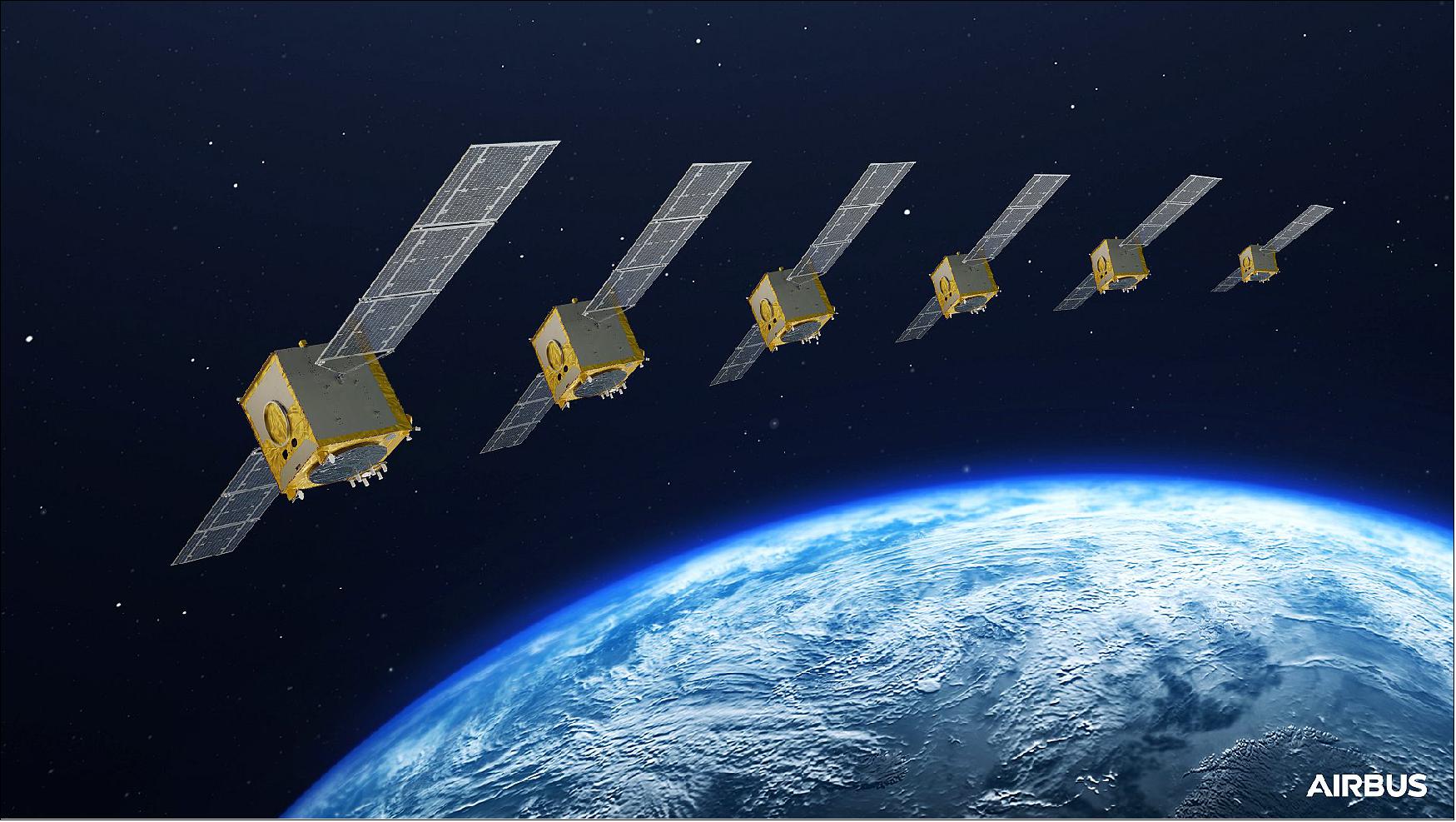 Figure 11: Airbus Galileo Second Generation satellites. Galileo Second Generation will be made up of two independent families of satellites meeting the same performance requirements, produced by Thales Alenia Space in Italy and Airbus Defence and Space in Germany (image credit: Airbus Defence and Space)