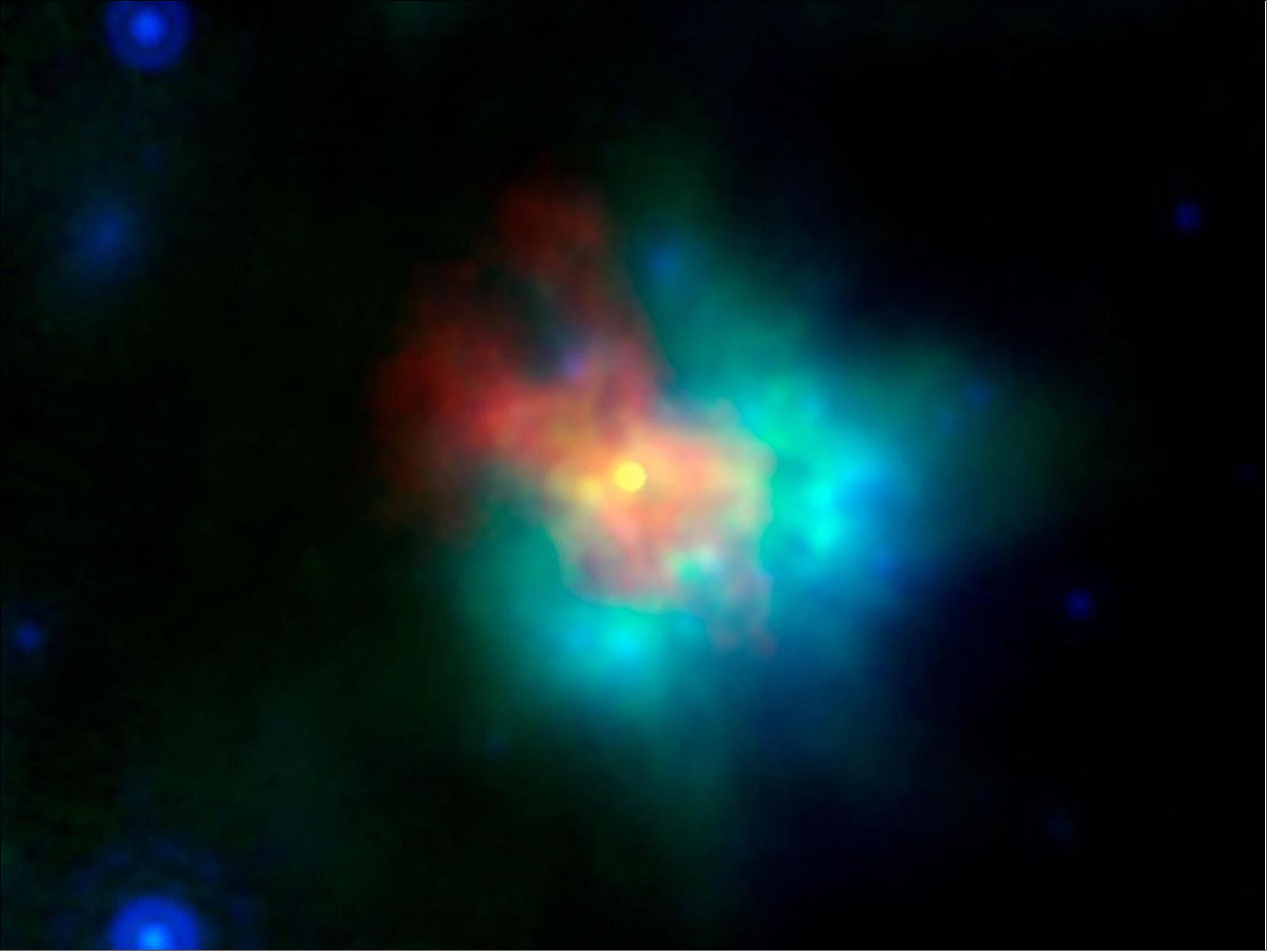 Figure 25: Multi-wavelength view of a supernova remnant (image credit: NASA/JPL-Caltech/CXC/ESA/NRAO/J. Rho (SETI Institute)