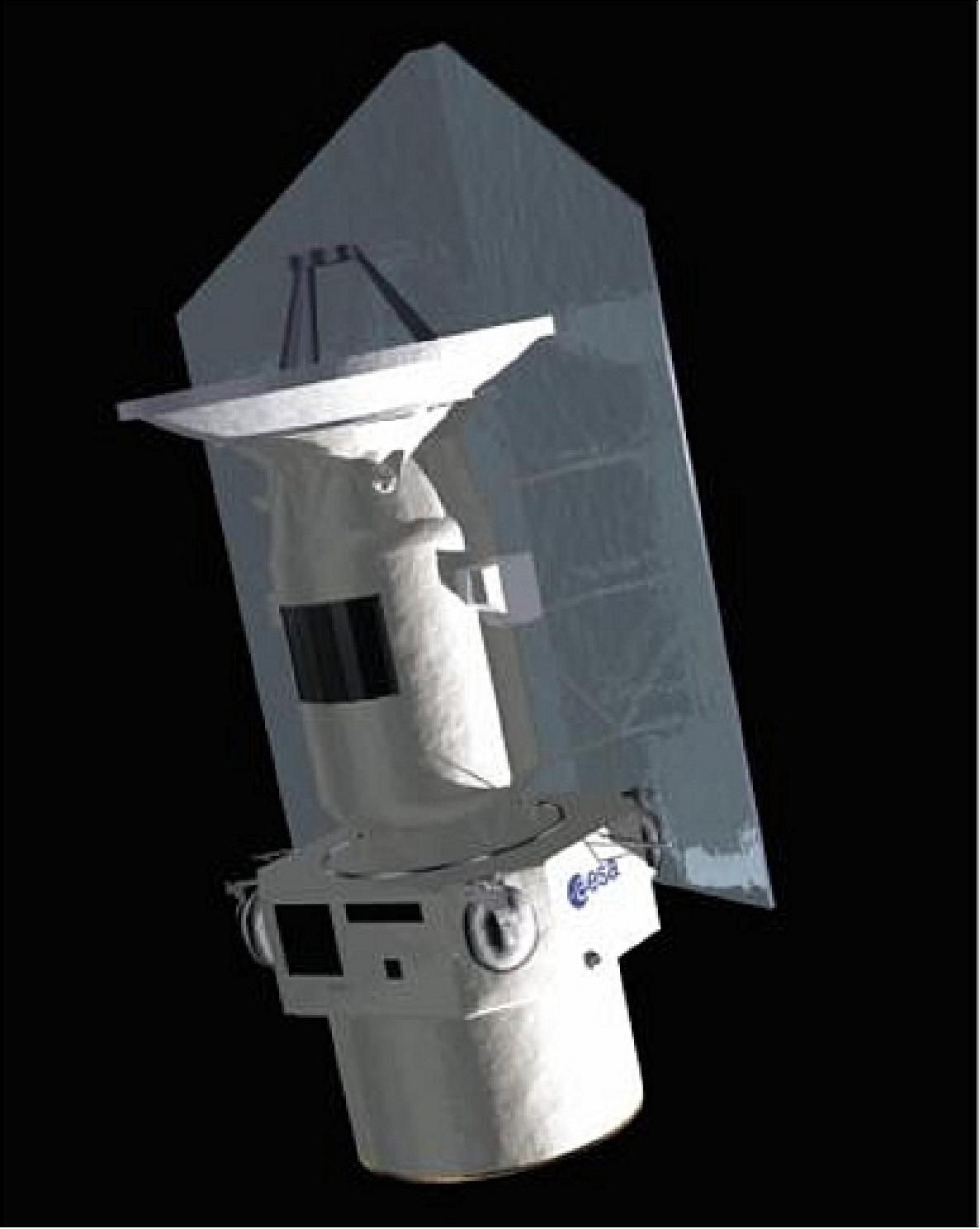 Figure 1: Artist's rendition of the Herschel spacecraft (image credit: ESA)