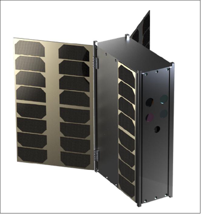 Figure 53: The APEX (Asteroid Prospection Explorer) CubeSat to accompany the Hera mission to the Didymos binary asteroid system is equipped with a spectral imager, magnetometer, secondary ion mass analyzer, optical navigation camera, laser ranging sensor and three-axis inertial measurement unit. It will perform detailed spectral measurements of both asteroids’ surfaces – measuring the sunlight reflected by Didymos and breaking down its various colors to discover how these asteroids have interacted with the space environment, pinpointing any differences in composition between the two. In addition, APEX will make magnetic readings that will give insight into their interior structure of these bodies (image credit: Swedish Institute of Space Physics)