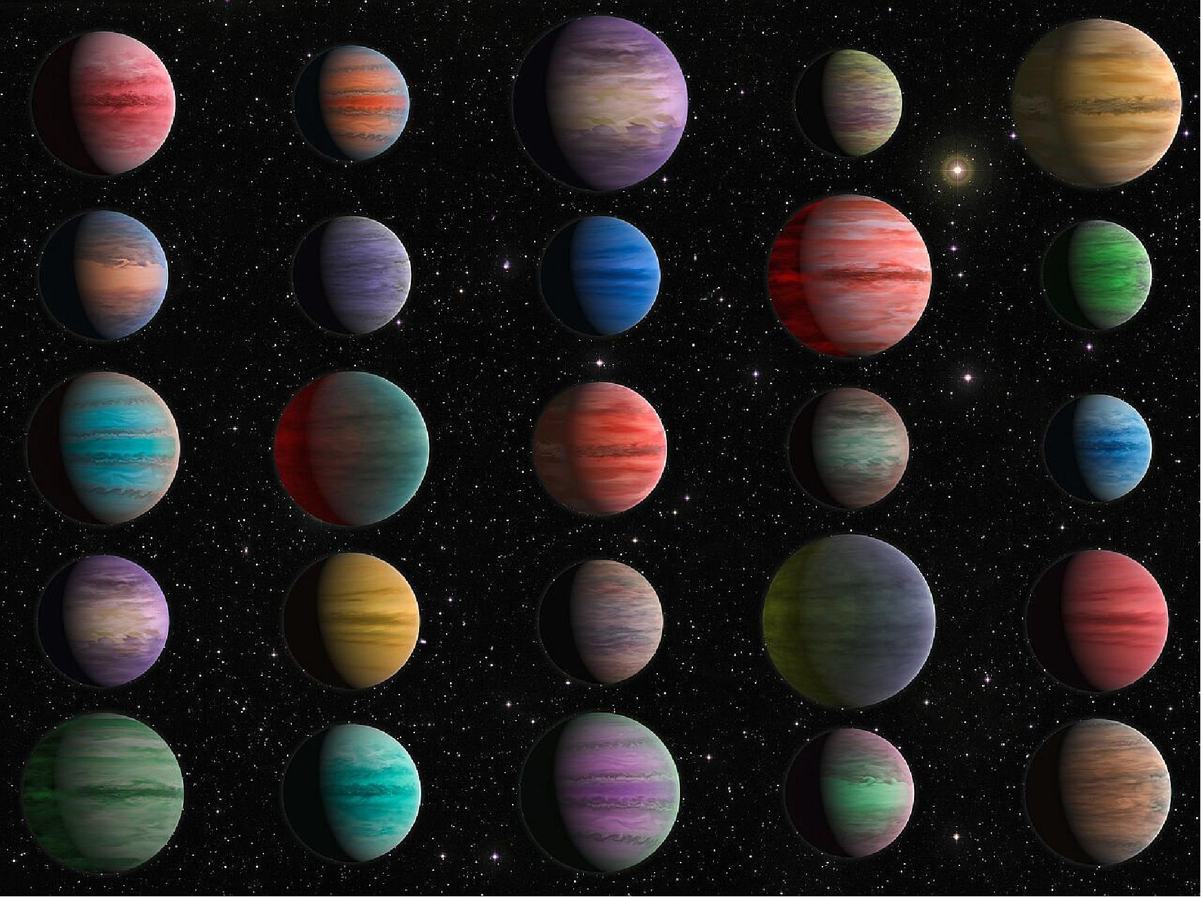 Figure 50: Archival observations of 25 hot Jupiters by the NASA/ESA Hubble Space Telescope have been analysed by an international team of astronomers, enabling them to answer five open questions important to our understanding of exoplanet atmospheres. Amongst other findings, the team found that the presence of metal oxides and hydrides in the hottest exoplanet atmospheres was clearly correlated with the atmospheres' being thermally inverted (image credit: ESA/Hubble, N. Bartmann)