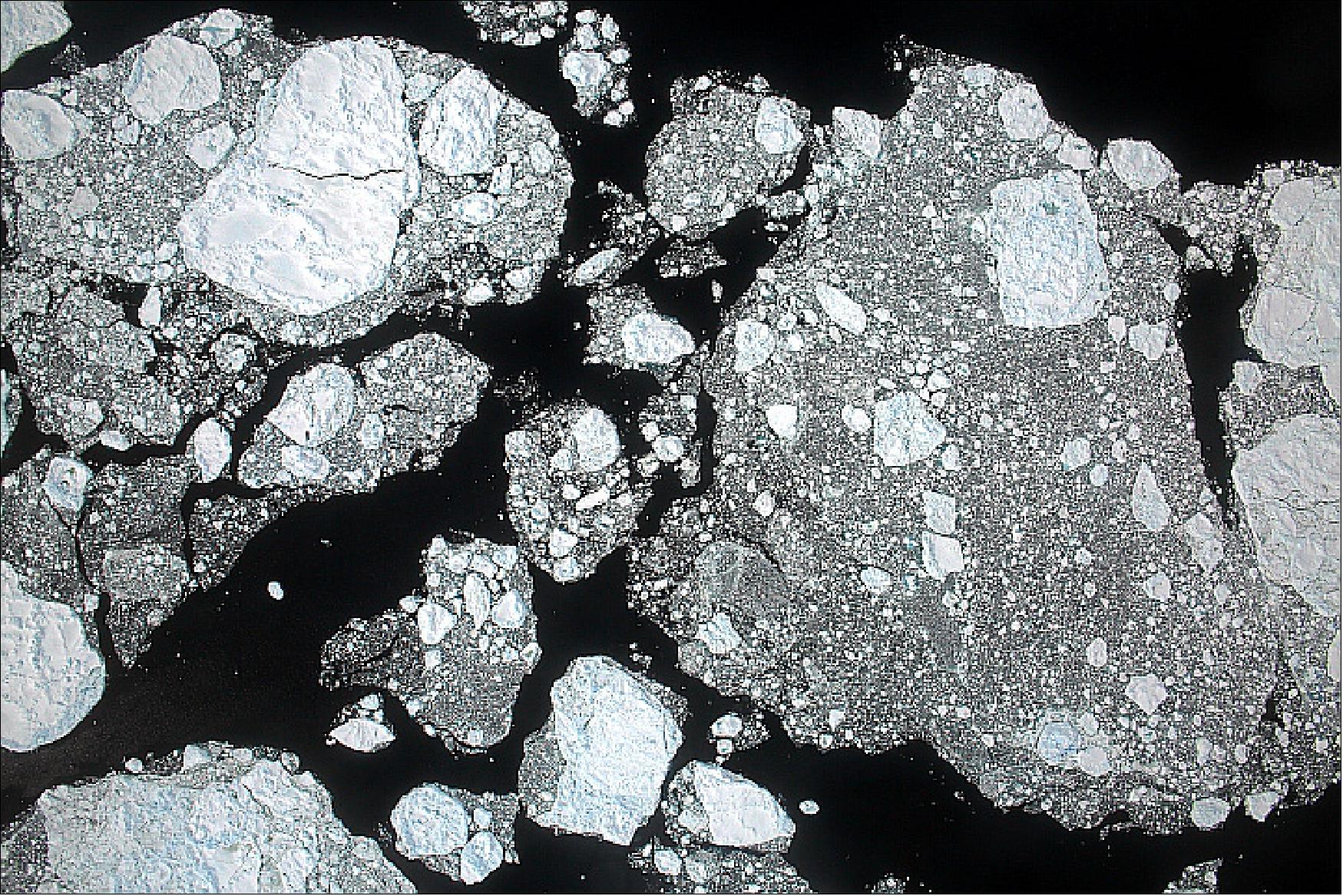 Figure 81: Sea ice near the Larsen C Ice Shelf (image credit: NASA/Digital Mapping System — image 4)