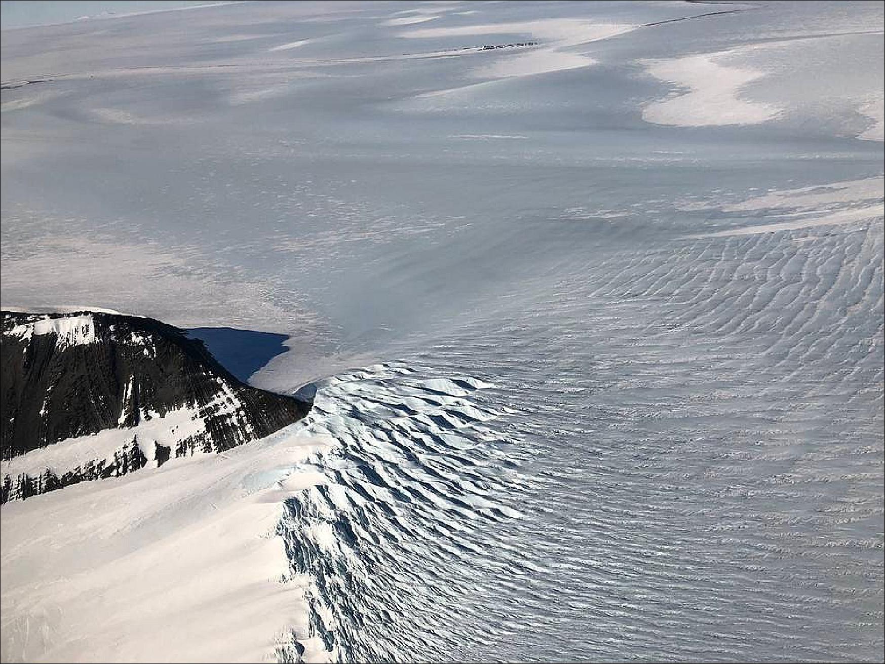 Figure 10: ICESat-2 measurements provide an incredible level of precision as it measures Earth's surface, including the Antarctic ice sheet seen here (image credit: NASA's Goddard Space Flight Center, Kate Ramsayer)