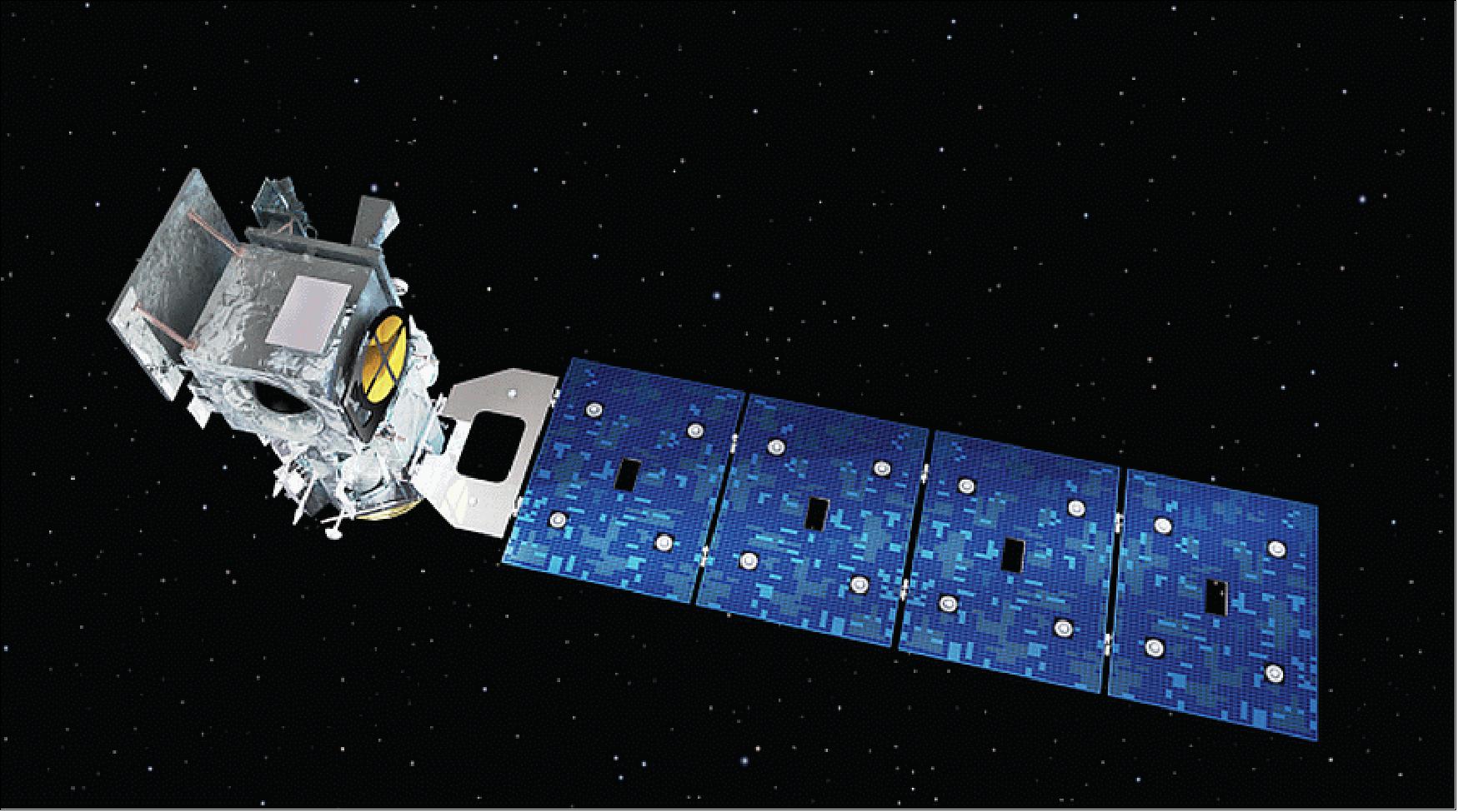 Figure 3: Artist's view of the ICESat-2 spacecraft (image credit: Orbital)