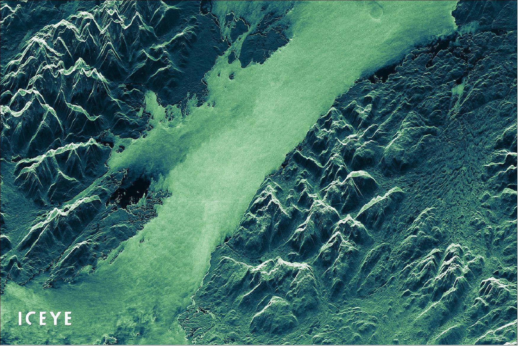 Figure 34: ICEYE SAR image of an Alaska scene (image credit: ICEYE)
