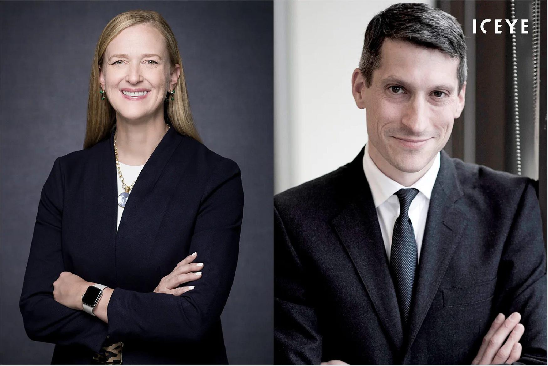 Figure 25: Insurance market strategy and innovation specialist, Lisa Wardlaw, joins ICEYE; Daniel Stander announced as Senior Advisor (image credit: ICEYE)