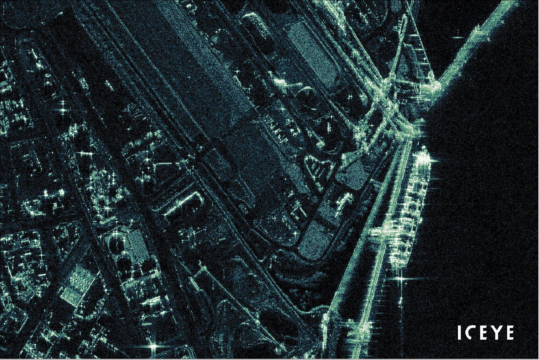 Figure 48: High-resolution radar imagery of port of Port Hedland, Australia, taken with an ICEYE-X2 SAR satellite (image credit: ICEYE)