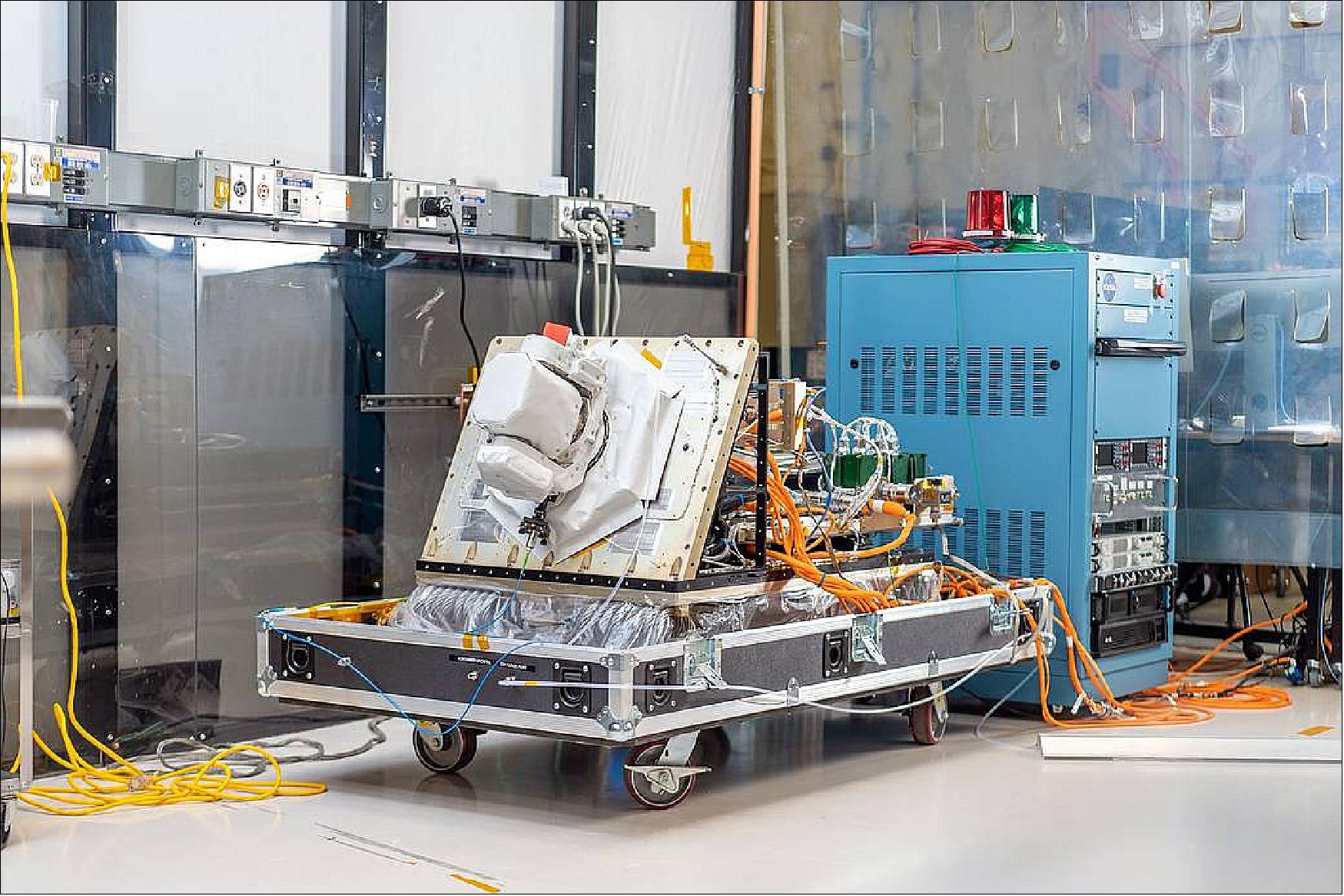 Figure 3: ILLUMA-T payload in final assembly and testing at the agency's Goddard Space Flight Center in Greenbelt, Maryland (image credit: NASA's Goddard Space Flight Center/Taylor Mickal)