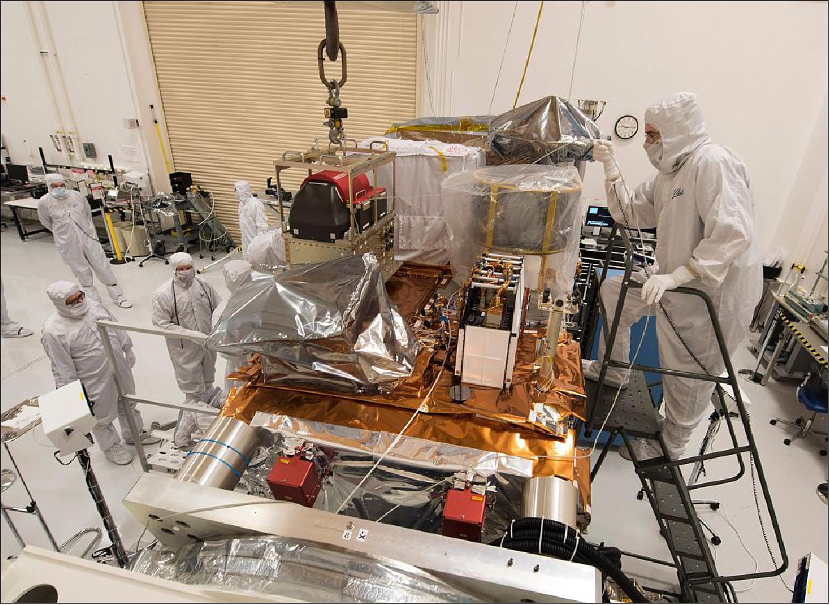 Figure 16: JPSS-1 has been powered-on for the first time, advancing the polar-orbiting environmental satellite toward environmental testing and delivery in 2016 (image credit: BATC)