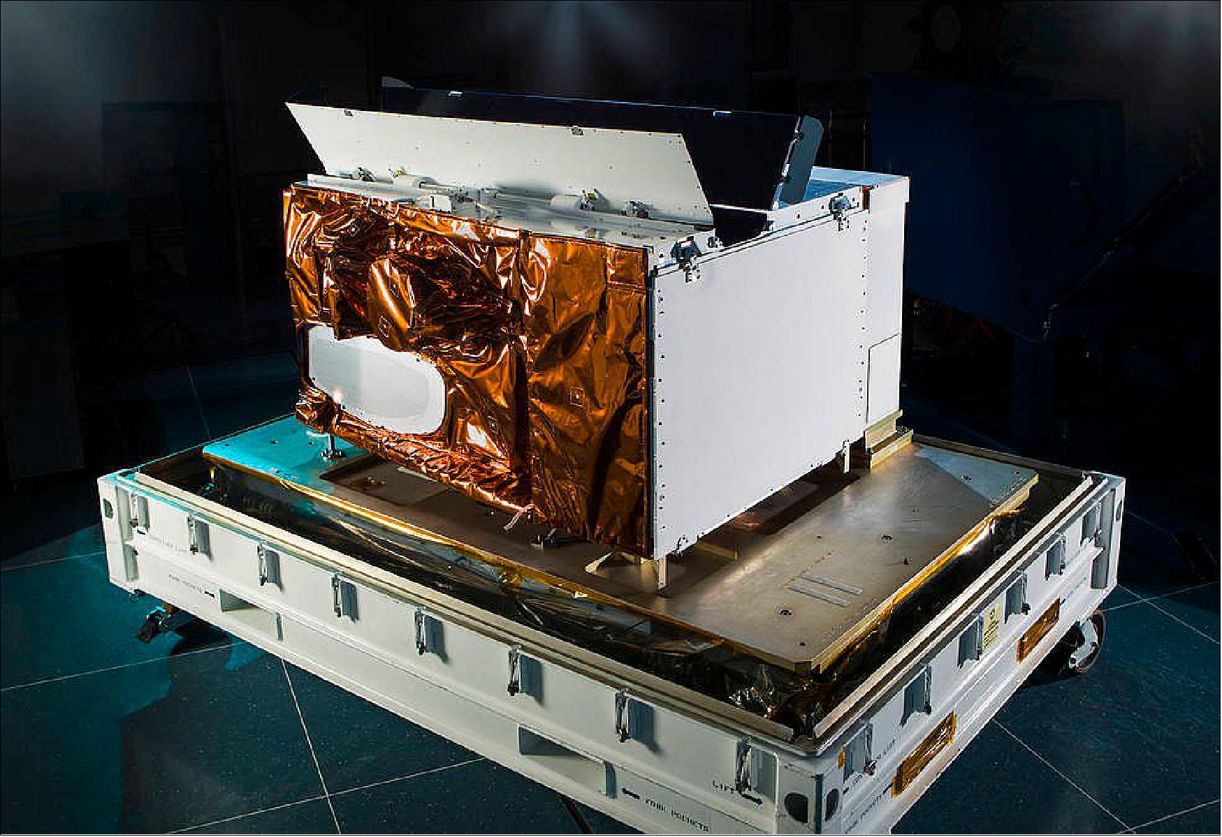 Figure 9: The VIIRS instrument photographed prior to shipping (image credit: Raytheon Intelligence & Space)