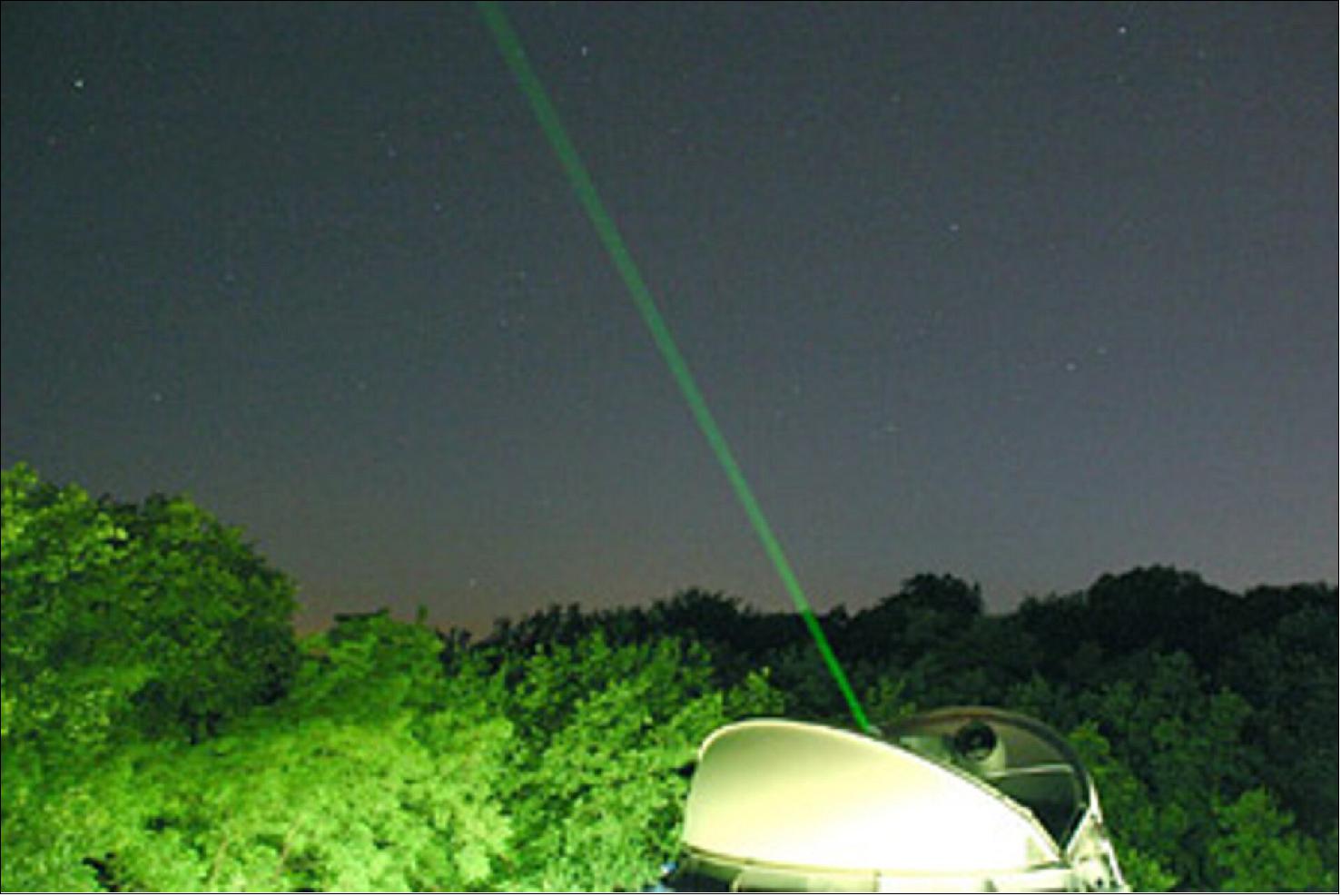 Figure 5: Satellite laser ranging station at Potsdam GFZ in Germany, part of a worldwide network known as the International Laser Ranging Service (image credit: DLR)