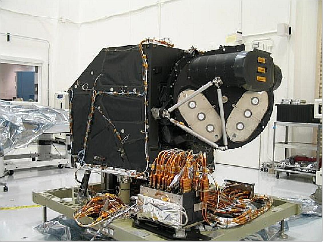 Figure 109: Photo of the completed OLI instrument with electronics (image credit: BATC, NASA, USGS)
