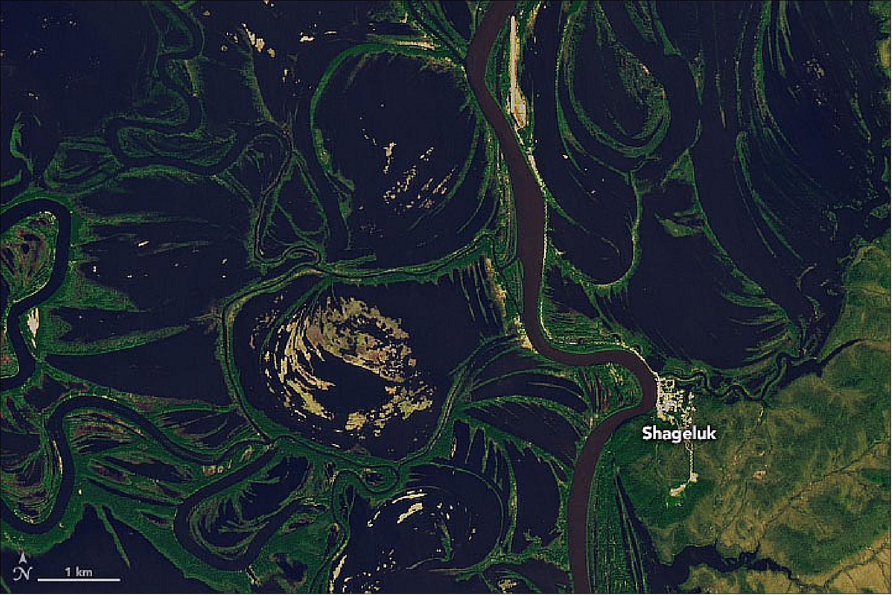 Figure 23: Detail image of the Shageluk region (image credit: NASA Earth Observatory)