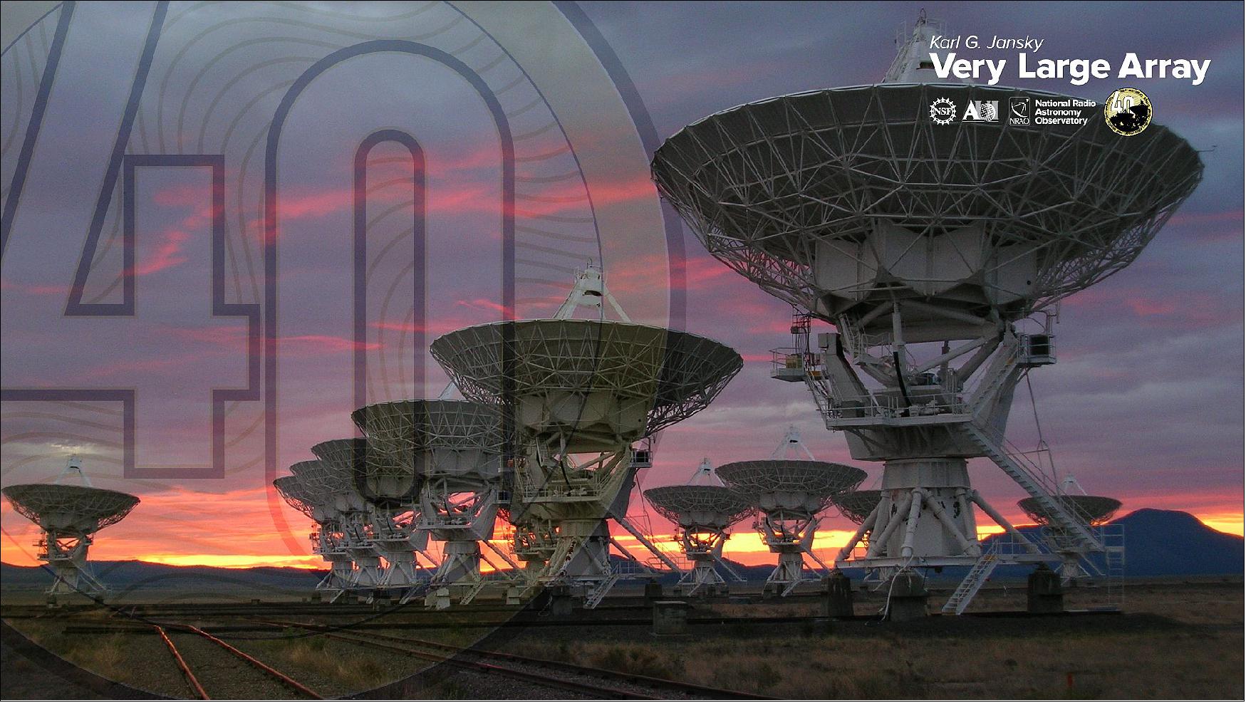 Figure 43: NRAO hosted the day-long virtual event to celebrate the VLA’s 40th anniversary. The success of the VLA is a tribute to the dedicated efforts of hundreds of staff members with an extraordinary range of skills who have designed, built, operated, maintained, and upgraded this incredibly complex system over its entire lifetime (image credit: NRAO/AUI/NSF)