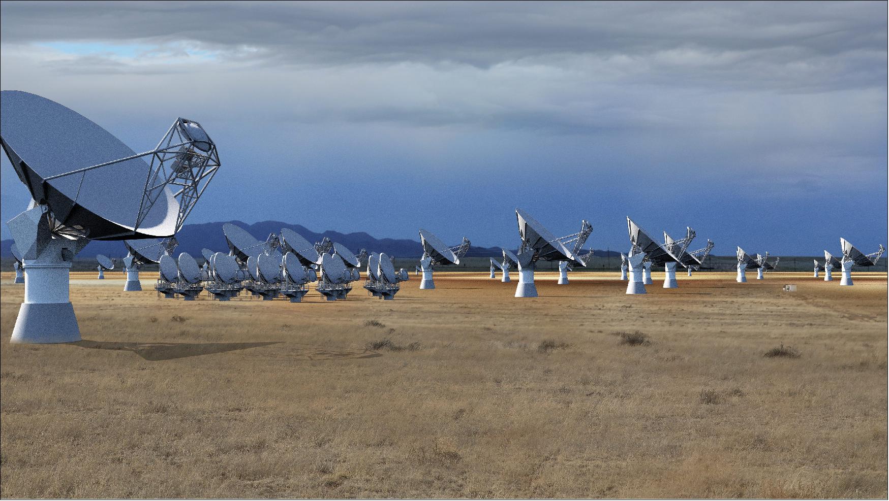 Figure 29: Artist's conception of the central portion of the Next Generation Very Large Array (image credit: Sophia Dagnello, NRAO/AUI/NSF)