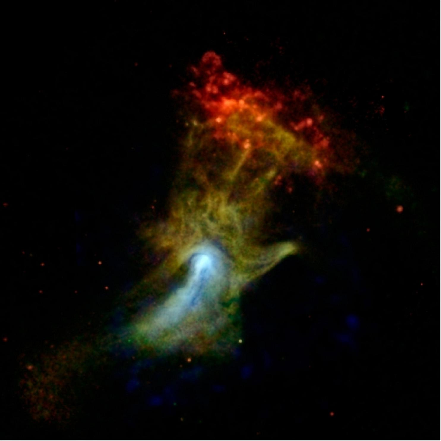 Figure 43: High-energy X-ray view of the 'Hand of God' (image credit: NASA/JPL, Caltech, McGill University)