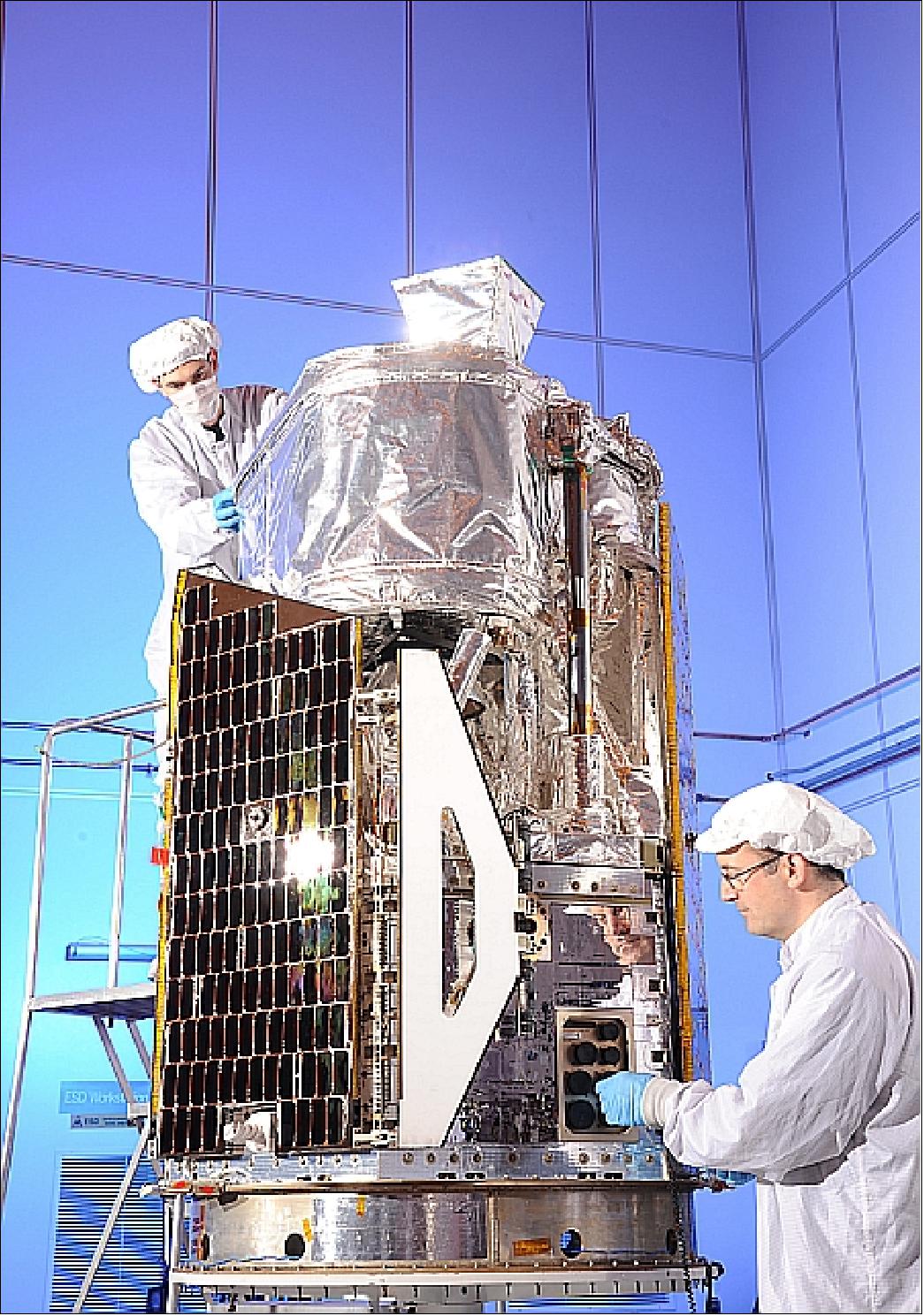 Figure 8: Photo of the NuSTAR spacecraft integration at the OSC facility, Dulles, VA (image credit: OSC, NASA/JPL)