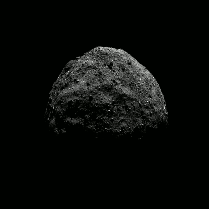 Figure 61: This series of images were taken over the course of about four hours and 19 minutes on 4 December 2018, as OSIRIS-REx made its first pass over Bennu’s north pole (image credit: NASA/Goddard, University of Arizona)