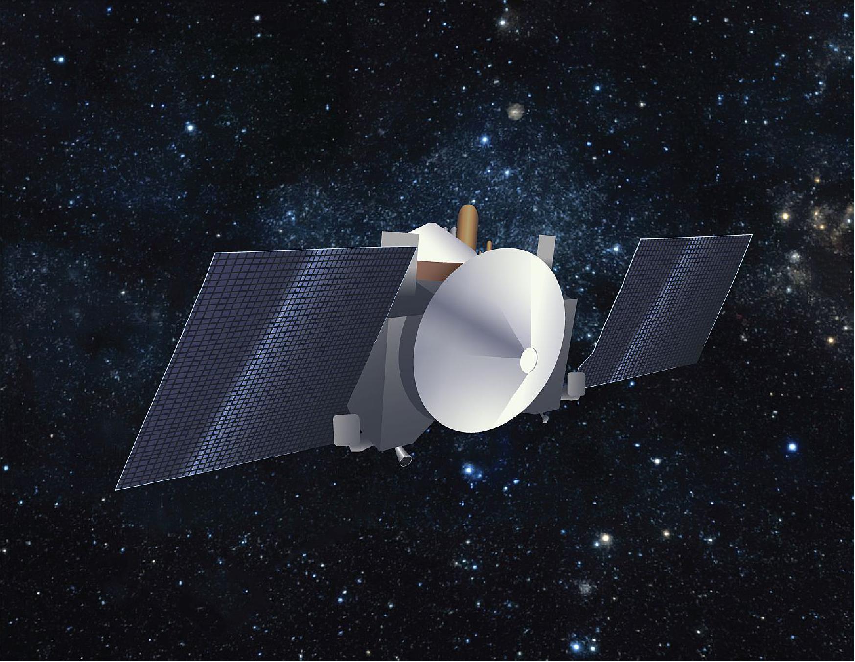 Figure 80: Artist’s conception of the OSIRIS-REx spacecraft in cruise configuration (image credit: University of Arizona, Heather Roper)