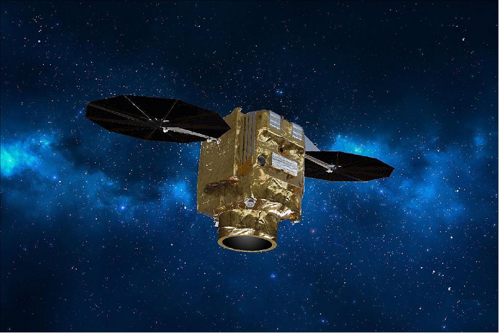 Figure 8: Artist's rendition of the Pléiades Neo satellite in orbit (image credit: Airbus DS)