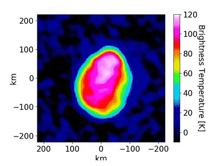 Figure 14: Millimeter-wavelength emissions reveal the temperature of the asteroid Psyche as it rotates through space (image credit: NASA/JPL-Caltech)