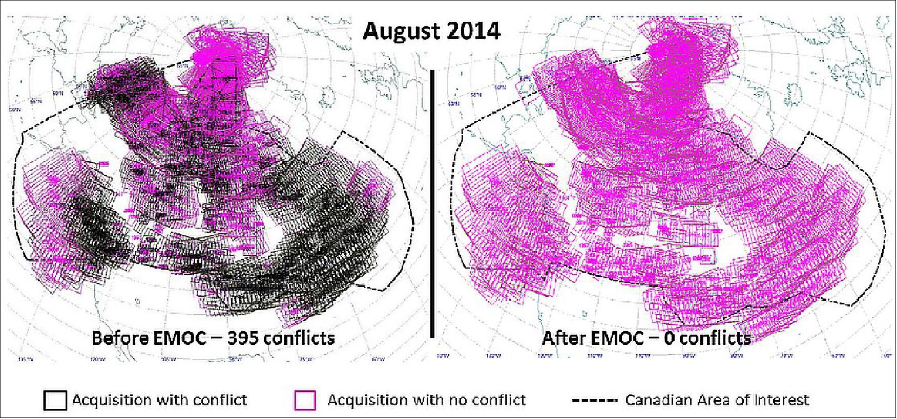 Figure 12: Results from the EMOC process for the month of August 2014 (image credit: CSA)