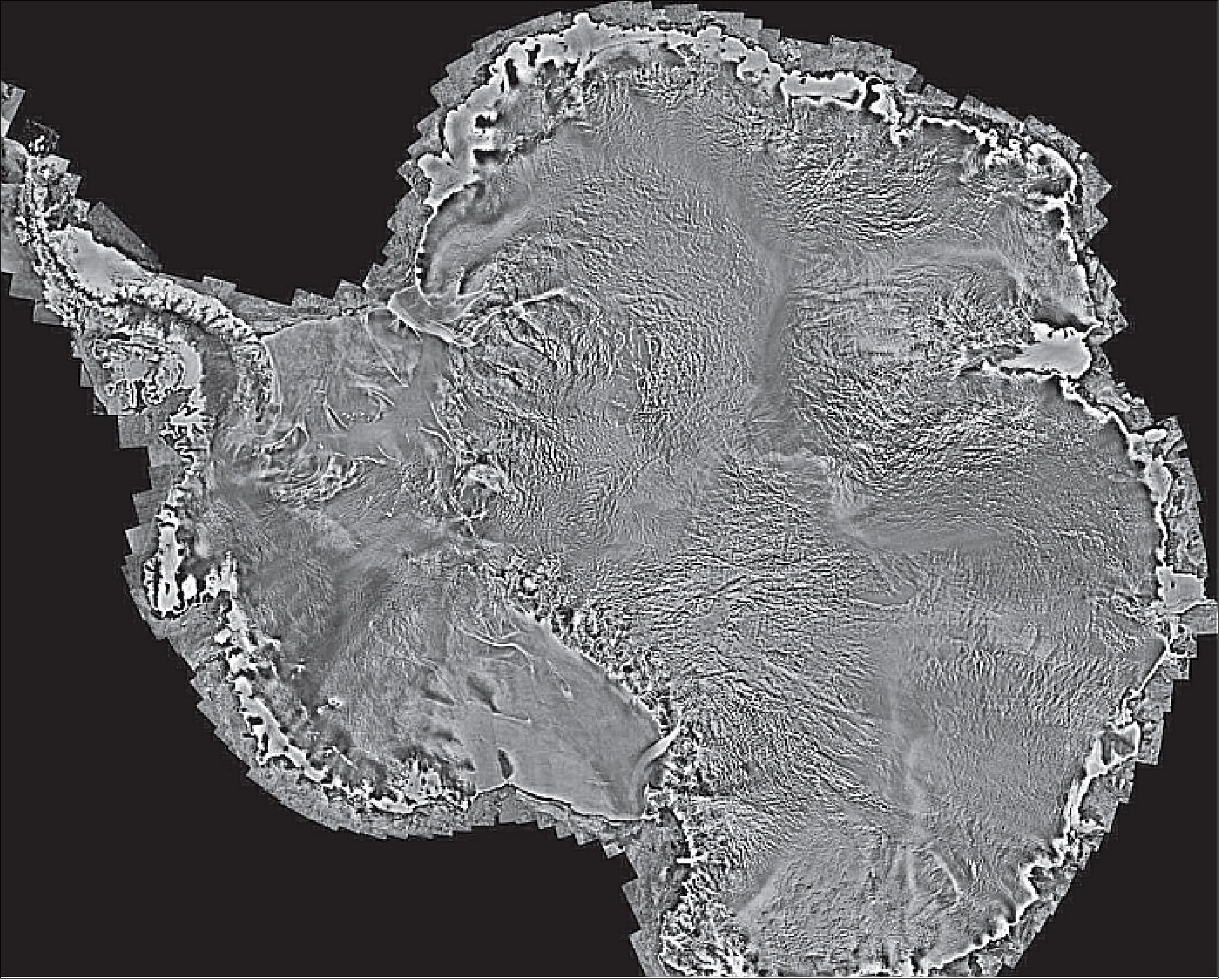 Figure 30: RADARSAT-2 Mosaic of Antarctica (image credit: MDA. Telesat)