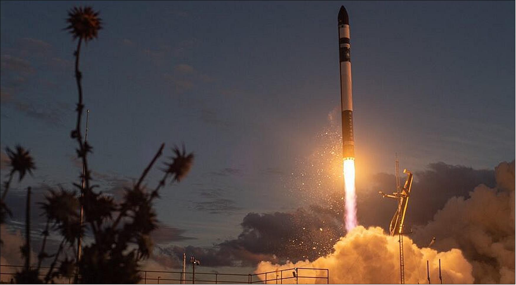 Figure 32: A Rocket Lab Electron lifts off Jan. 20 from Launch Complex 1 carrying the GMS-T communications satellite built by OHB (image credit: Rocket Lab)